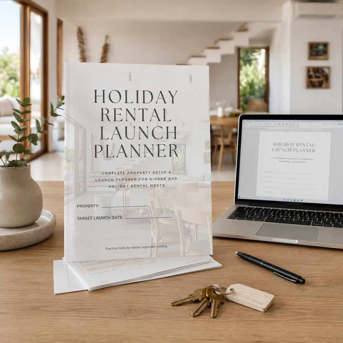 Holiday Rental Launch Planner cover for Airbnb hosts and property managers